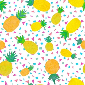 Paper Pineapple Party White