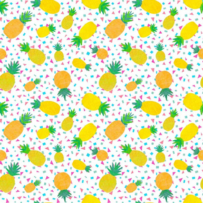 Paper Pineapple Party White Small