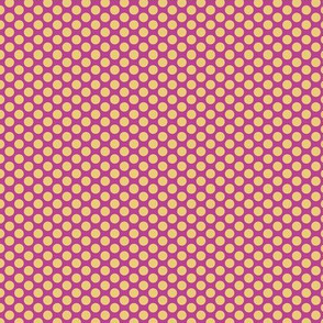 Pop Art Halftone Polka Dot in Yellow and Pink, Tiny