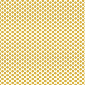 Pop Art Halftone Polka Dot in Mustard Yellow, Tiny