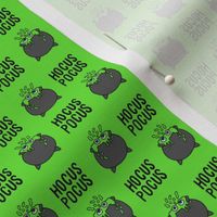 MINI Hocus Pocus fabric - cauldron fabric - lime