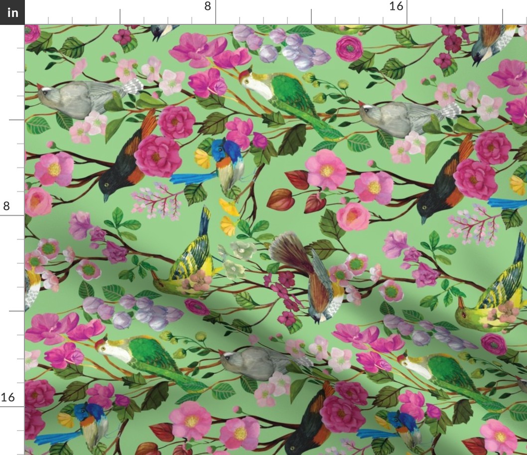 Birds and Blooms Chinoiserie {Apple} - vertical