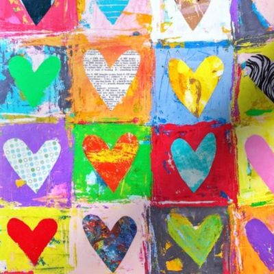 Colorful Heart Grid