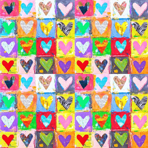 Colorful Heart Grid