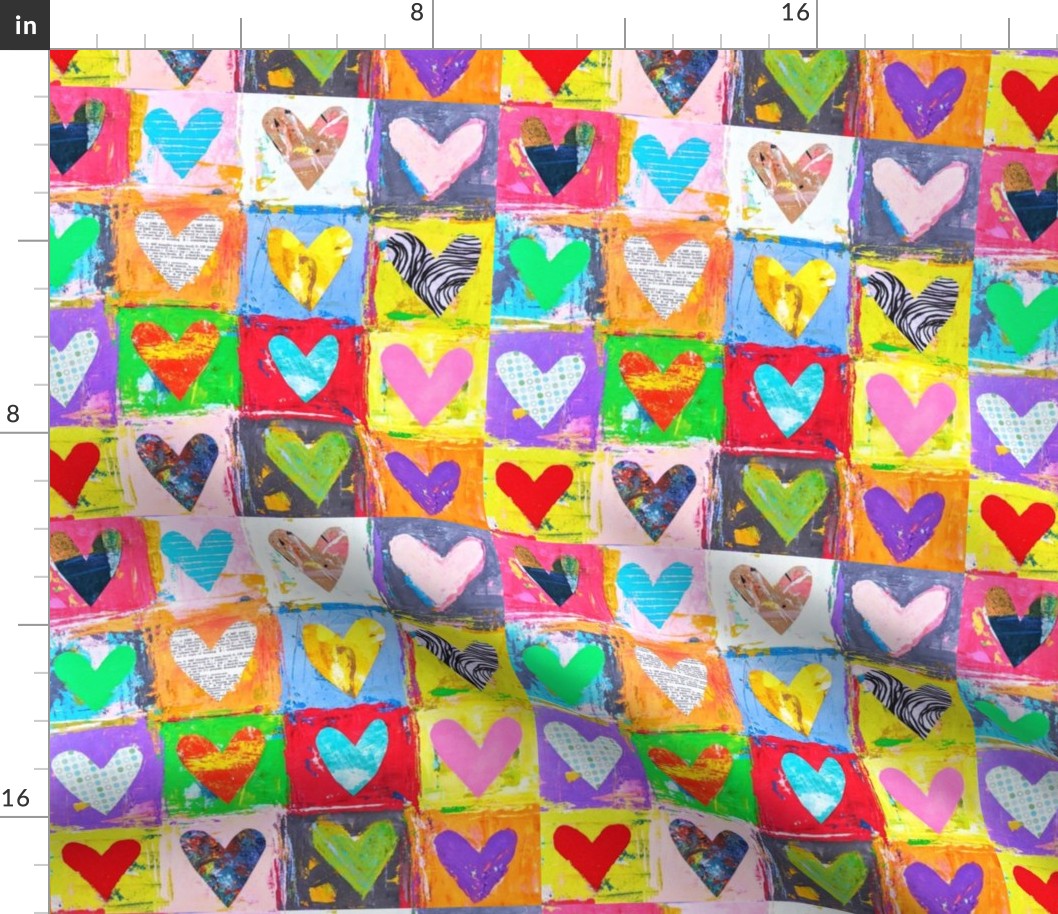 Colorful Heart Grid