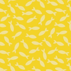 Fish Shoal in Lemon Yellow - Large