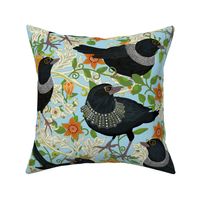 Ruth Bader GinsBIRD Large floral blue