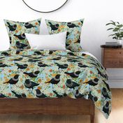 Ruth Bader GinsBIRD Large floral blue