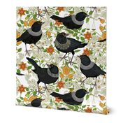 Ruth Bader GinsBIRD large floral white
