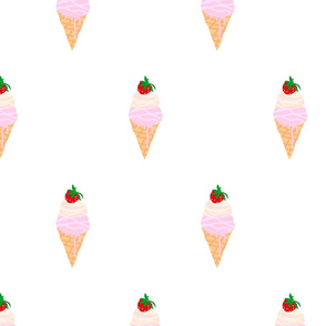 little Strawberry ice creams 