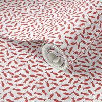 Fish Shoal in Red and White - Small