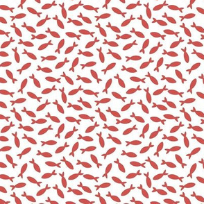 Fish Shoal in Red and White - Small