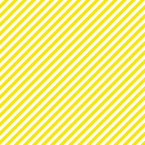 Yellow and White Striped Print