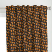 pumpkin halloween cute fabric  jack-o'-lantern grey