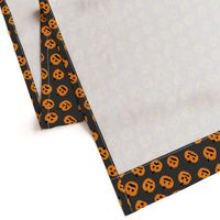 pumpkin halloween cute fabric  jack-o'-lantern grey