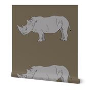 rhino - aka  a chubby unicorn - dark taupe