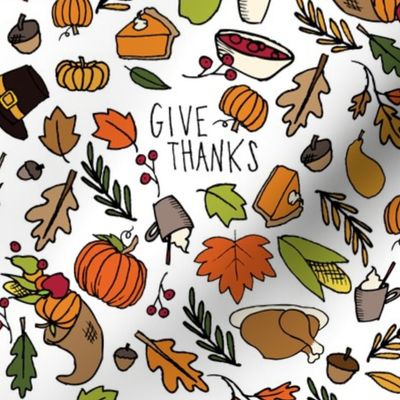 Thanksgiving Give Thanks Fall Pumpkins Pumpkin Pie Spice Turkey Thankful Leaves 