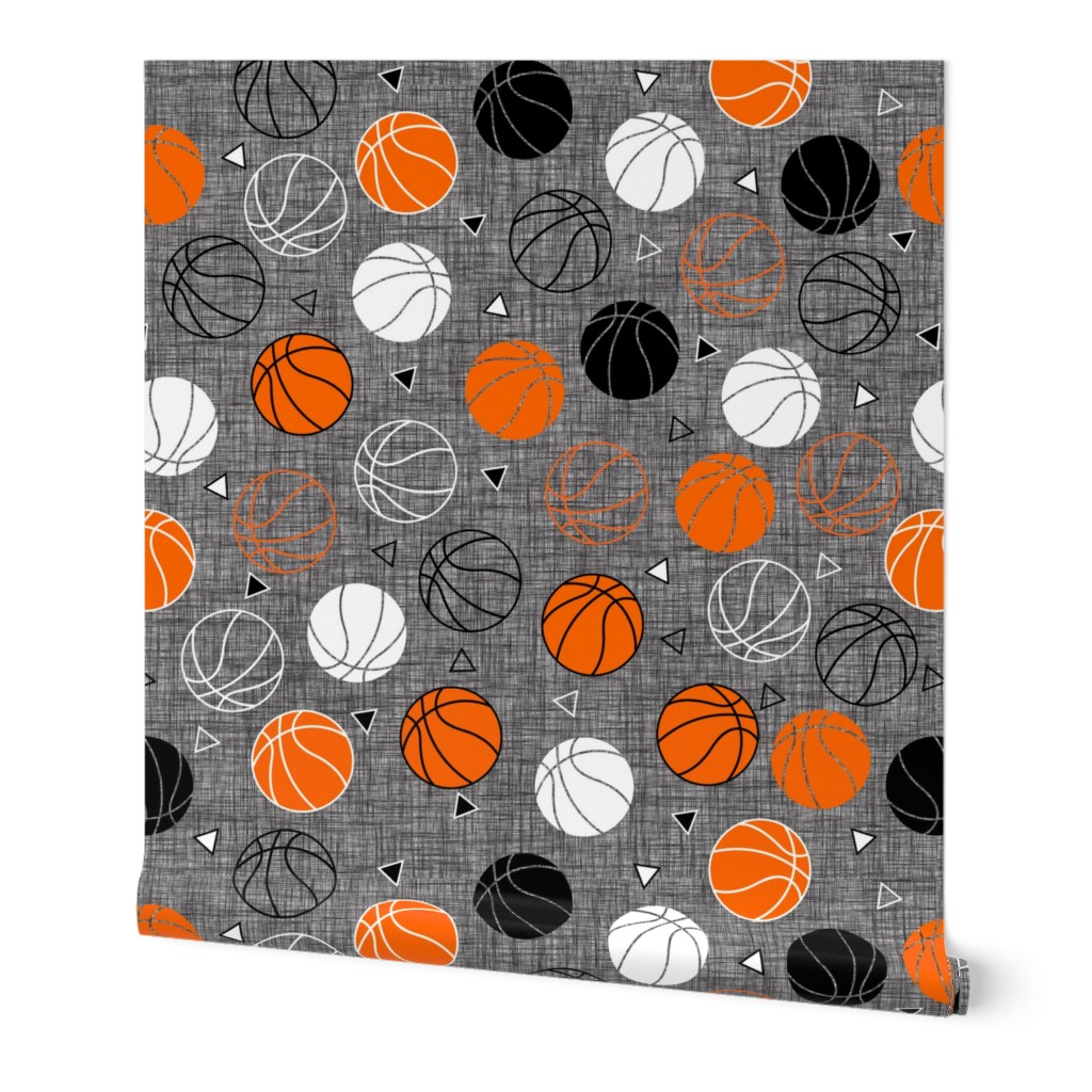 Basketball Trianges on Linen SMALL