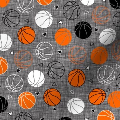 Basketball Trianges on Linen SMALL