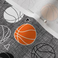 Basketball Triangles on Linen LARGE