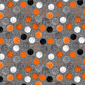 Basketball Triangles on Linen LARGE