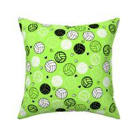 Volleyball Lime Green Hearts