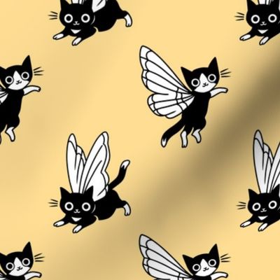 Fairy cats. Kittens with butterfly wings