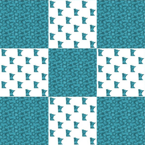 Minnesota Teal Cheater Quilt