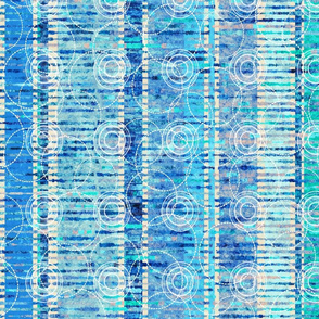 Fragmented Circle Stripe, Blue