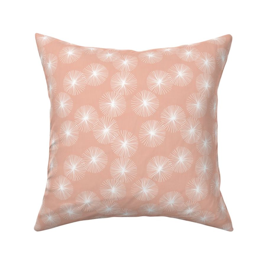 Small Dandelions M+M Peachy Pink by Friztin