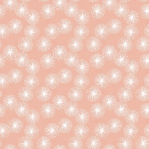 Small Dandelions M+M Peachy Pink by Friztin