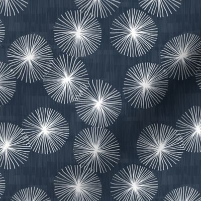 Small Dandelions M+M Navy Black by Friztin