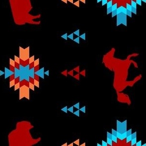Native Design with Bison & Horse