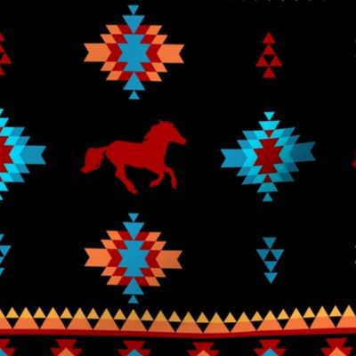 Traditional Native American Design with horse (custom)