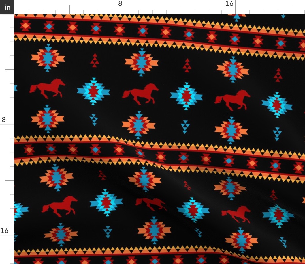Traditional Native American Design with horse (custom)