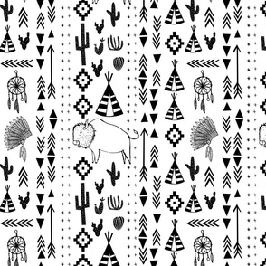 Southwestern black and white medium