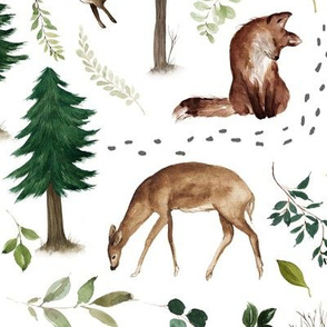 12" Woodland Animals in the Forest