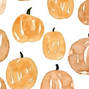 Large / Watercolor Pumpkins 