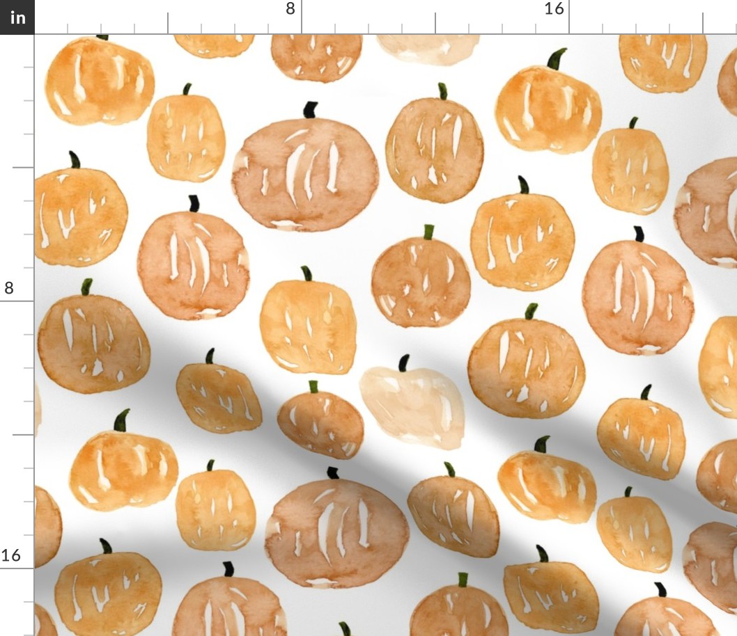 Large / Watercolor Pumpkins 