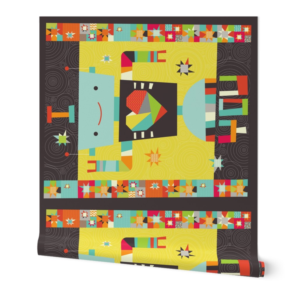 A Robot in Love Cheater Quilt