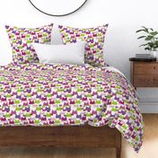 cats - nala cat cotton candy - geometric cats - cats fabric