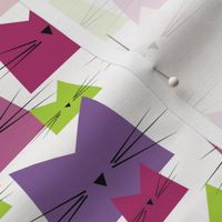 cats - nala cat cotton candy - geometric cats - cats fabric