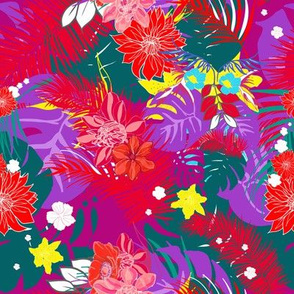 Beautiful colorful tropical pattern