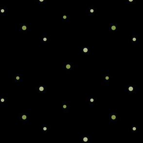 Midsummer Night - tiny dots - black and green