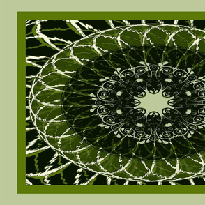 Spiral and Paisley Pattern 3 Green