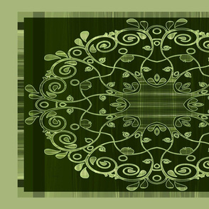 Spiral and Paisley Pattern 5 Green