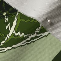 Spiral Paisley Pattern 2 Tea Towel Green
