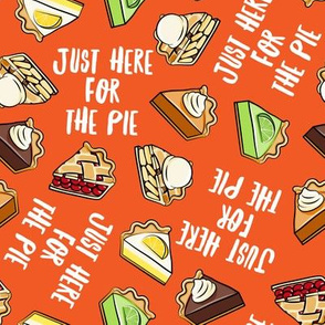 Just here for the pie - thanksgiving day desserts - pie slice - orange - LAD20BS