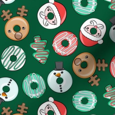Christmas donuts - toss on green - LAD20