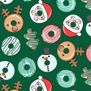 Christmas donuts - toss on green - LAD20